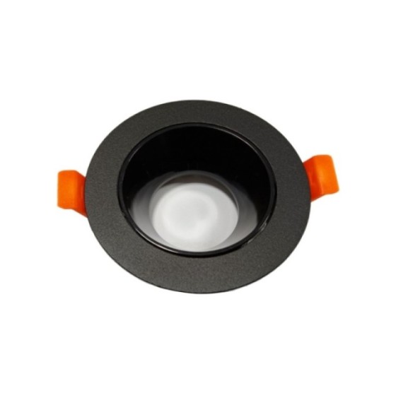 ARO DOWNLIGHT CIRCULAR 75Ø PARA GU10 NEGRO/NEGRO
