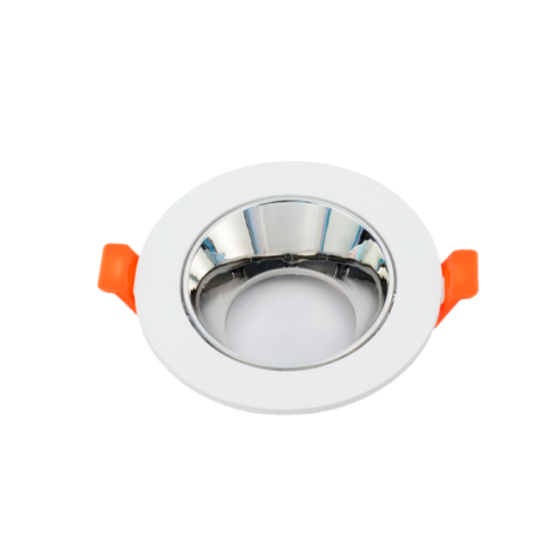 ARO DOWNLIGHT CIRCULAR 75Ø PARA GU10 BLANCO/PLATA