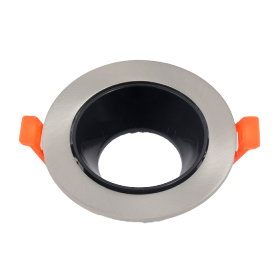 ARO DOWNLIGHT CIRCULAR 75Ø PARA GU10 NIQUEL/NEGRO