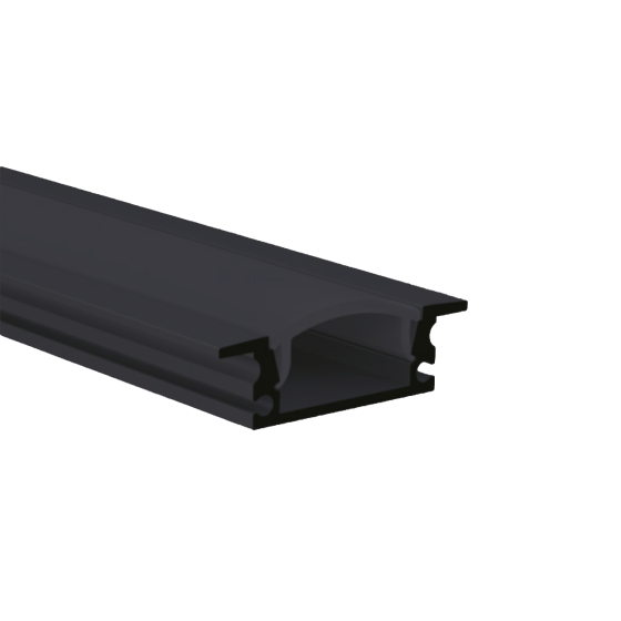 PERFIL ALUMINIO 2M NEGRO EMPOTRAR