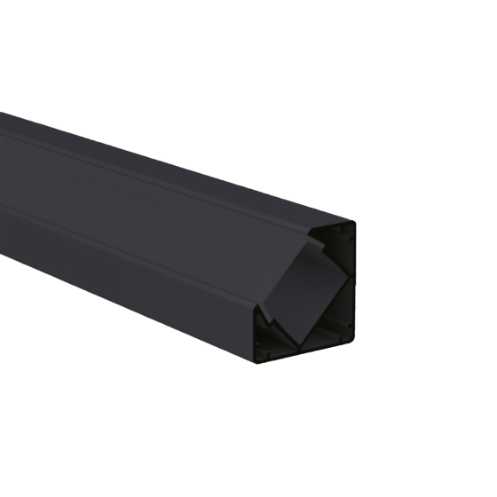PERFIL ALUMINIO 2M NEGRO ANGULO