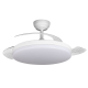 VENTILADOR DE TECHO BLANCO ASPAS RETRACTILES LUZ CCT DIMABLE MOTOR DC SILENCIOSO CONTROL REMOTO , APP BLUETOOTH