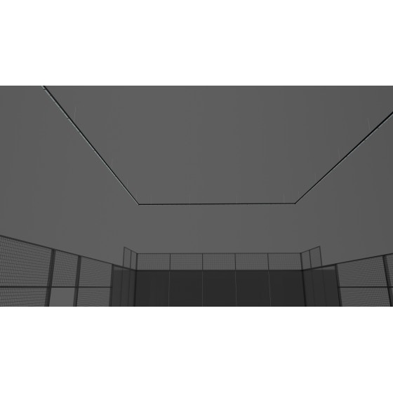 KIT COMPLETO LUMINARIA PERIMETRAL PADEL 20X10M BAJO DESLUMBRAMIENTO LENTE ASIMETRICA ESPECIAL PADEL 5000K REGULACION DALI 5 AÑOS