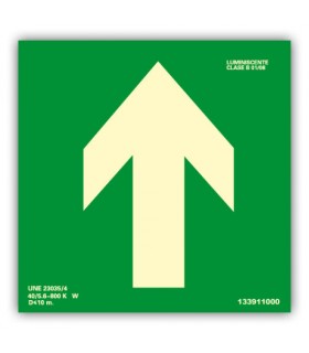 Pegatina flecha arriba abajo F7036 señalización luminarias emergencia