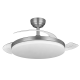 Ventilador techo níquel F9196 aspas retráctiles luz CCT dimable motor DC