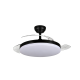 Ventilador techo negro F9197 aspas retractiles luz CCT dimable