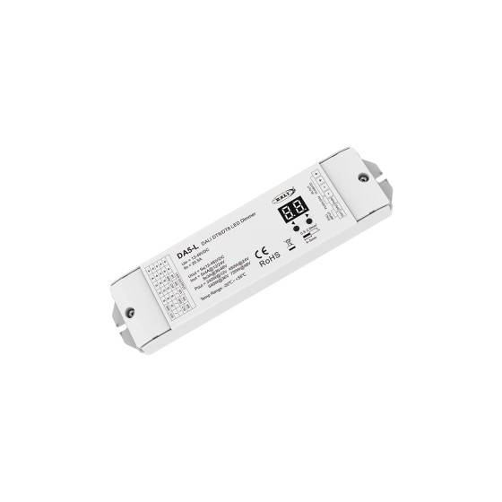 Detalle conexiones DA5-L DALI 5CH Push Dim 48V DC RGB multizonal
