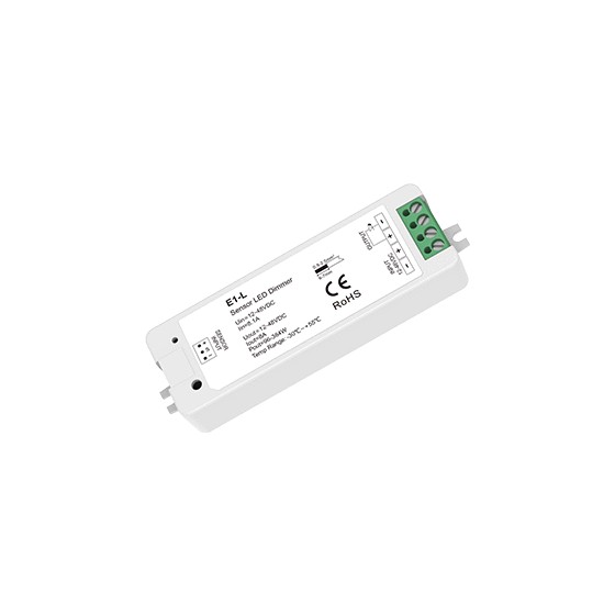 Detalle técnico dimmer LED 8A 48V DC regulación intensidad luminosa f2947