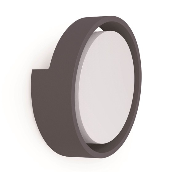 WALL LIGHT SURFACE IP54 18W ROUND NEGRO 3000K