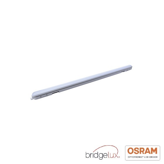 WATERPROOF FITTING LED PRO 5 AÑOS GARANTIA BRIDGELUX+OSRAM IK8 125LM/W 5000K CONEX.BI 120CM 40W